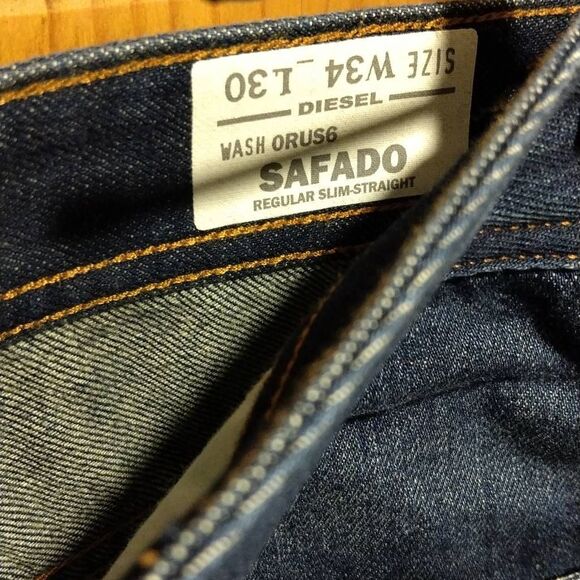 Diesel Safado Men's Regular Slim Straight Jeans 34x30 Wash ORUS6 NWOT - Picture 5 of 13